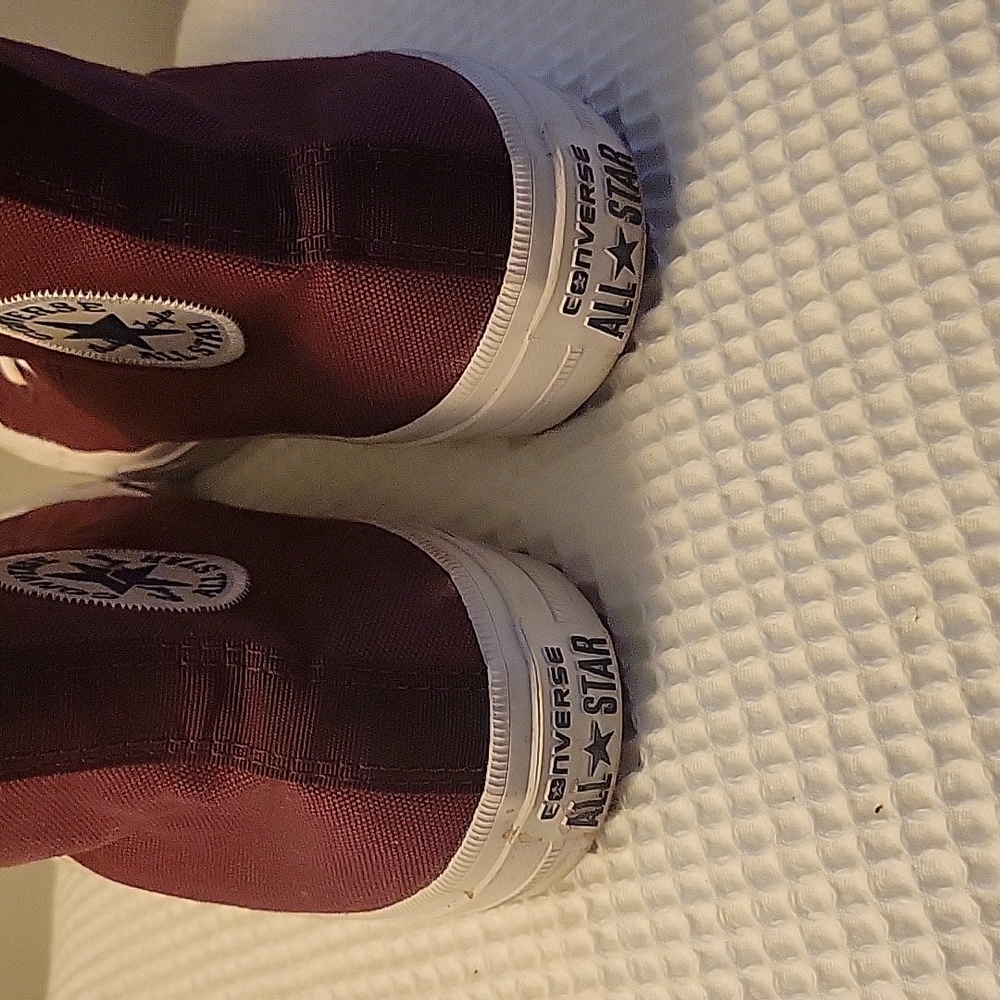 Burgundy High-Top Sneakers - Picture 3 of 3